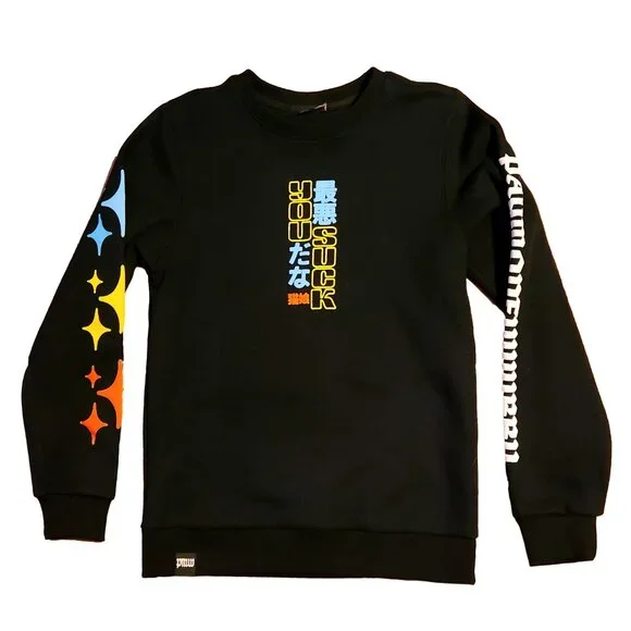 PaymoneyWubby LIMITED ED. Cloudy, You Suck Kitten Club Crewneck Sweater - Small - Picture 6 of 11